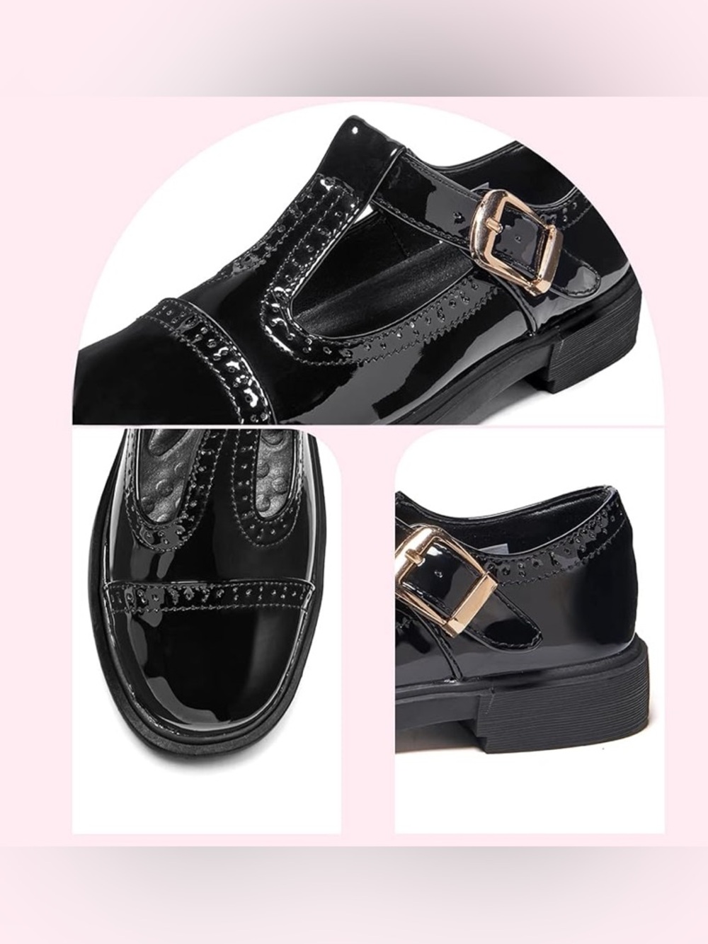 NWT Mary Jane Shoes Womens Flat Shoes Round Toe Memory Foam Casual Dress Shoes - Picture 5 of 10